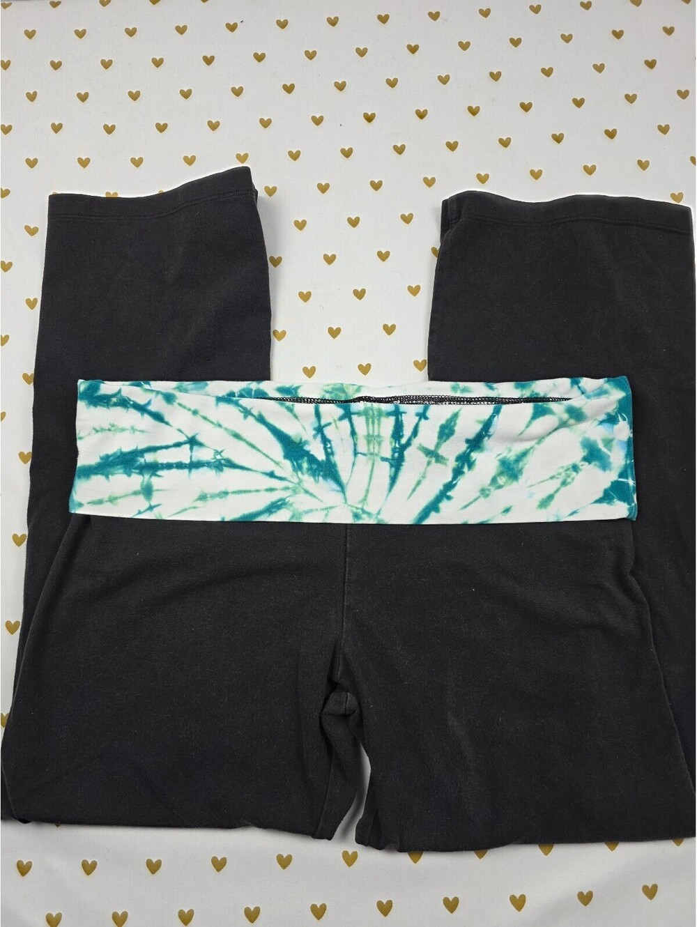 Victorias Secret Tye Dye Yoga Pants Foldover SMALL Capri